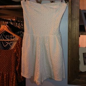 Forever 21 white strapless romper
